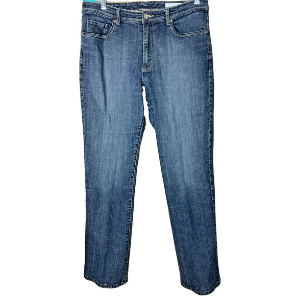 Chico's Denim - Chico's Women's Jeans Sz 2 (12) Straight Leg Rhinestones on Back Pocket